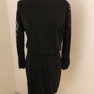 White House black market lattice sleeve LBD